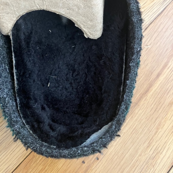 EUC Women's Green & Black Plaid Birkenstock Closed Toed Slide Clogs Size 38 - Picture 8 of 11